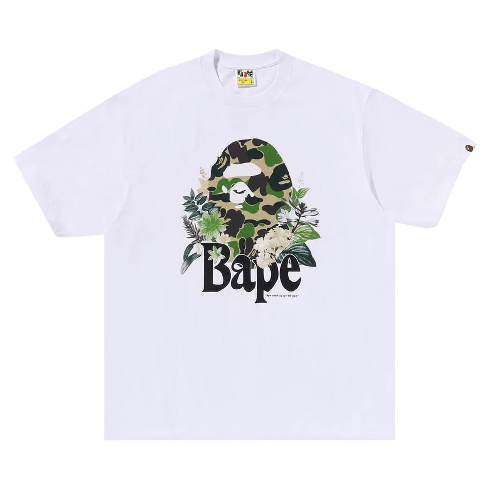 BAPE Floral Big Ape Head Relaxed Fit T-Shirt White