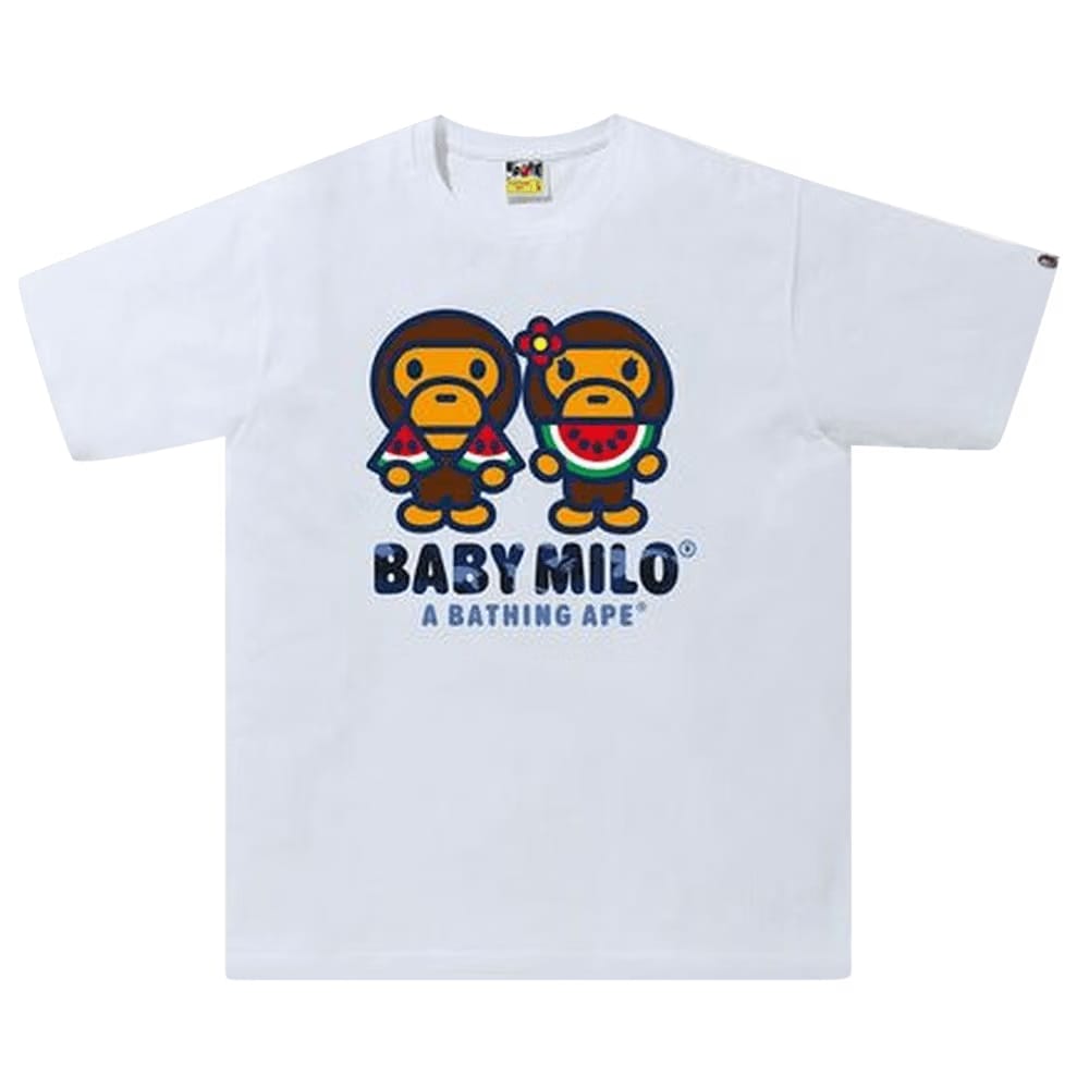BAPE Color Camo Milo Water Melon Summer T-Shirt White
