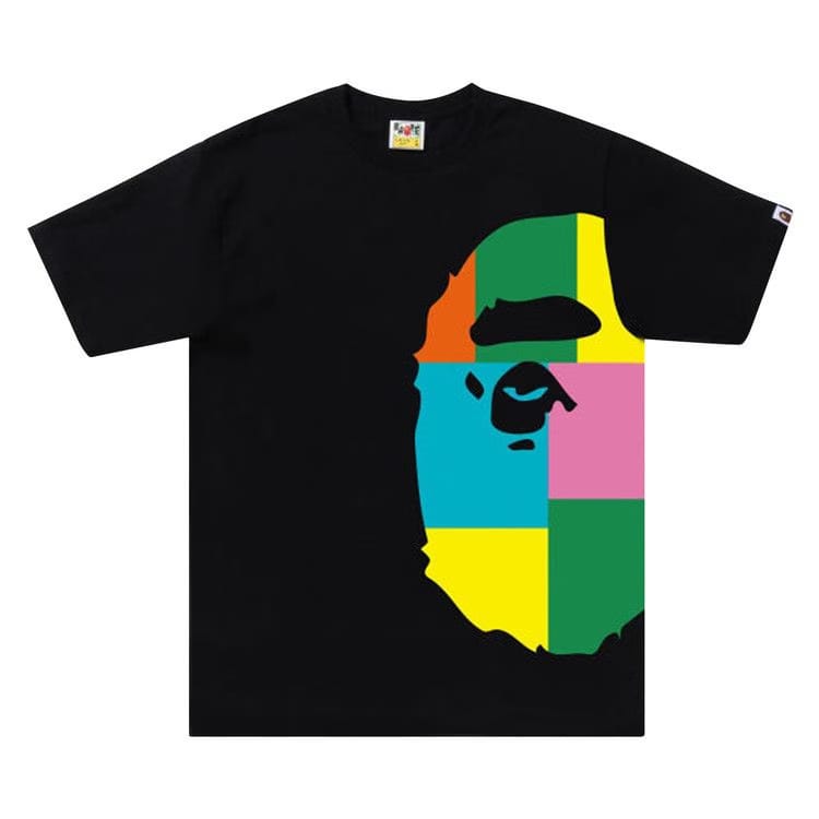 BAPE Color Block Side Big Ape Head T-Shirt Black/Multicolor