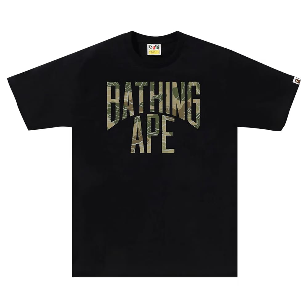 BAPE Layered Line Camo NYC Logo T-Shirt Black/Beige