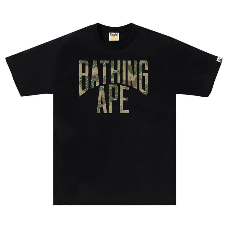 BAPE Layered Line Camo NYC Logo T-Shirt Black/Beige