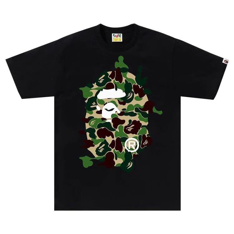BAPE ABC Camo Ape Head T-Shirt Black/Green