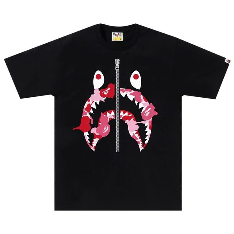 BAPE ABC Camo Rebuild Shark T-Shirt Black/Pink