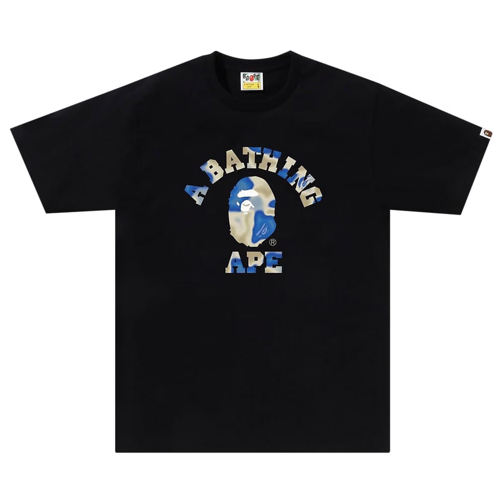 BAPE Liquid Camo College T-Shirt Black/Blue