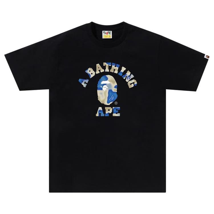 BAPE Liquid Camo College T-Shirt Black/Blue