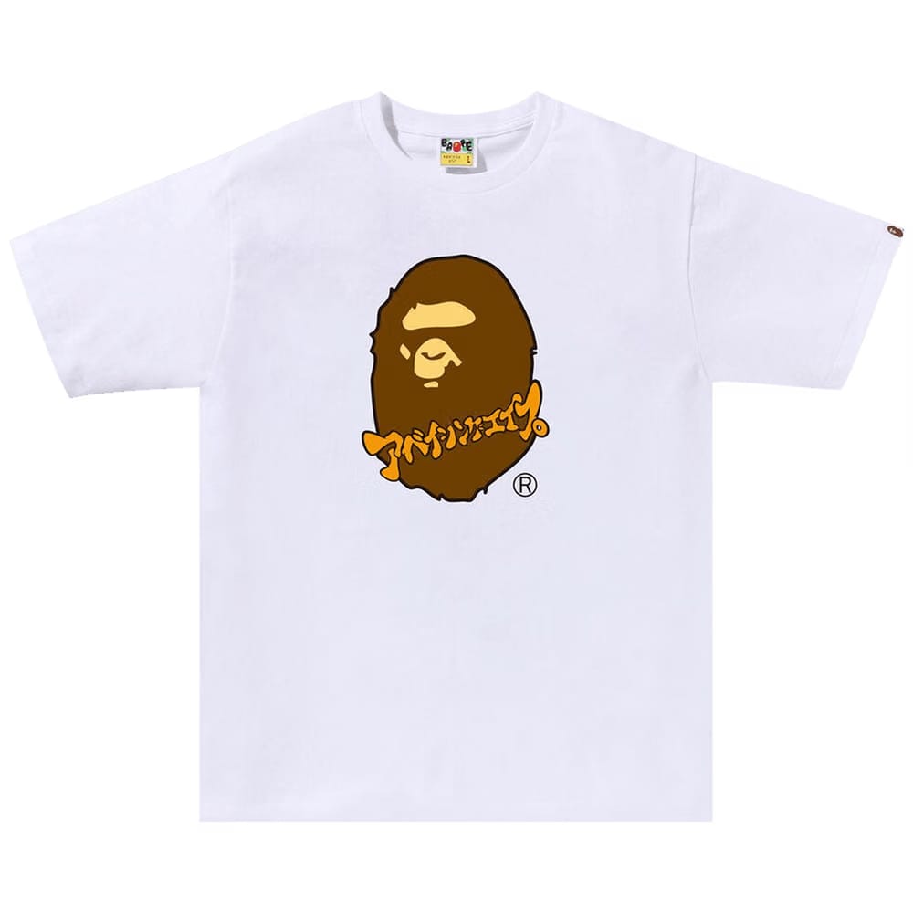 BAPE Katakana Ape Head T-Shirt White