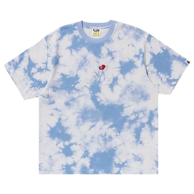 BAPE Cloud Head Bleach Dye T-Shirt Blue