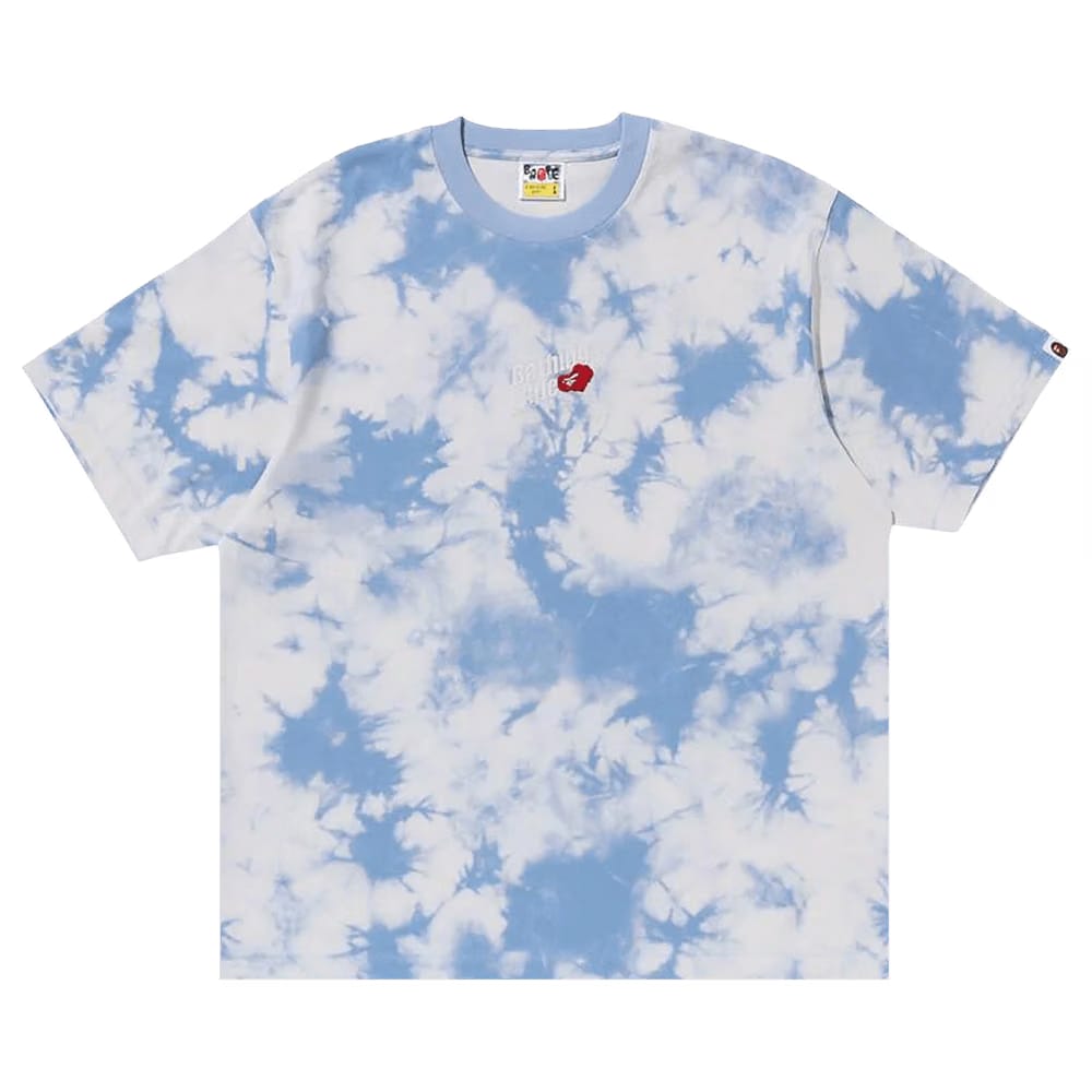 BAPE Cloud Head Bleach Dye T-Shirt Blue