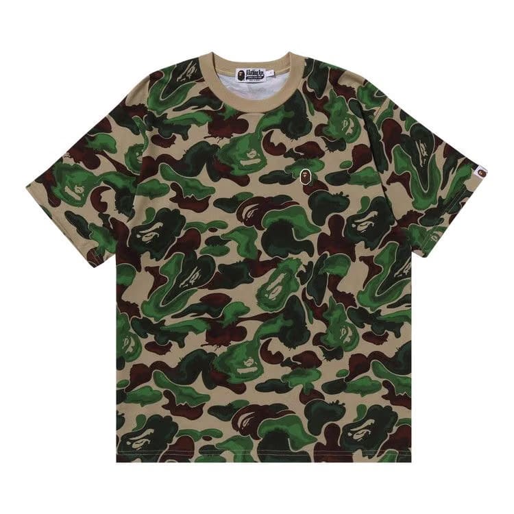 BAPE Art Camo Ape Head One Point T-Shirt Green