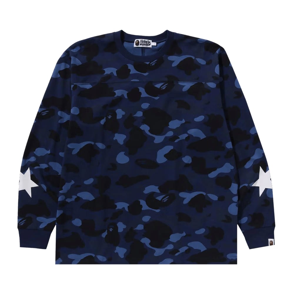 BAPE Color Camo Relaxed Fit Long-Sleeve T-Shirt Navy