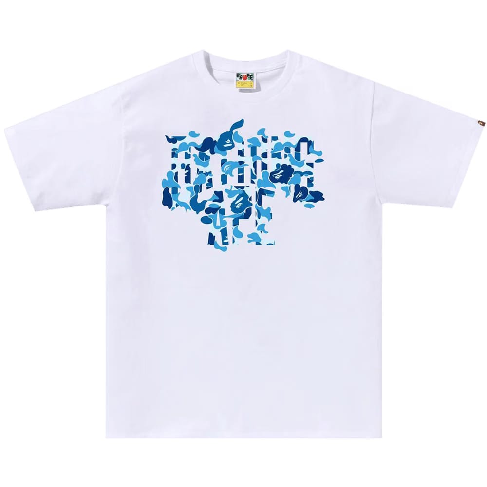 BAPE ABC Camo Rebuild NYC Logo T-Shirt White/Blue