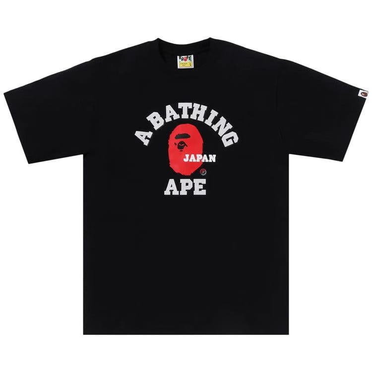 BAPE Japan College T-Shirt Black