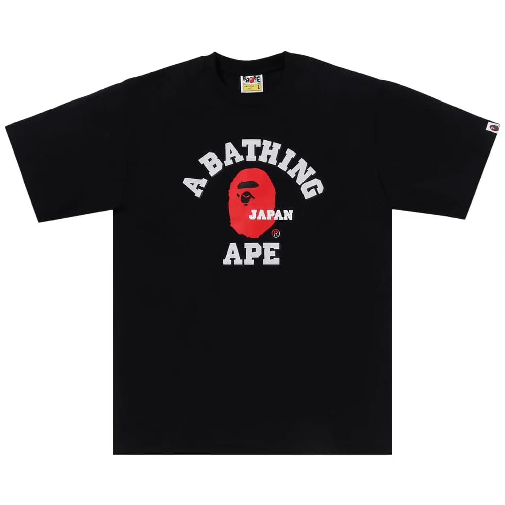 BAPE Japan College T-Shirt Black