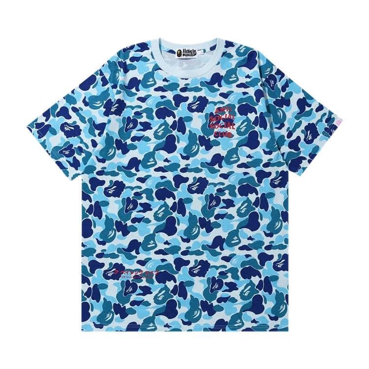 BAPE x Anti Social Social Club ABC Camo T-Shirt Blue