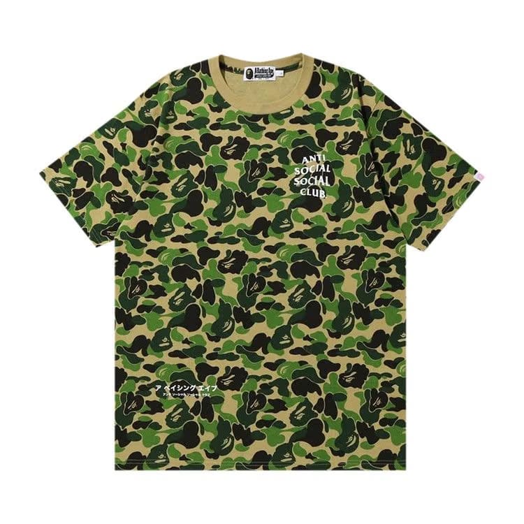 BAPE x Anti Social Social Club ABC Camo T-Shirt Green