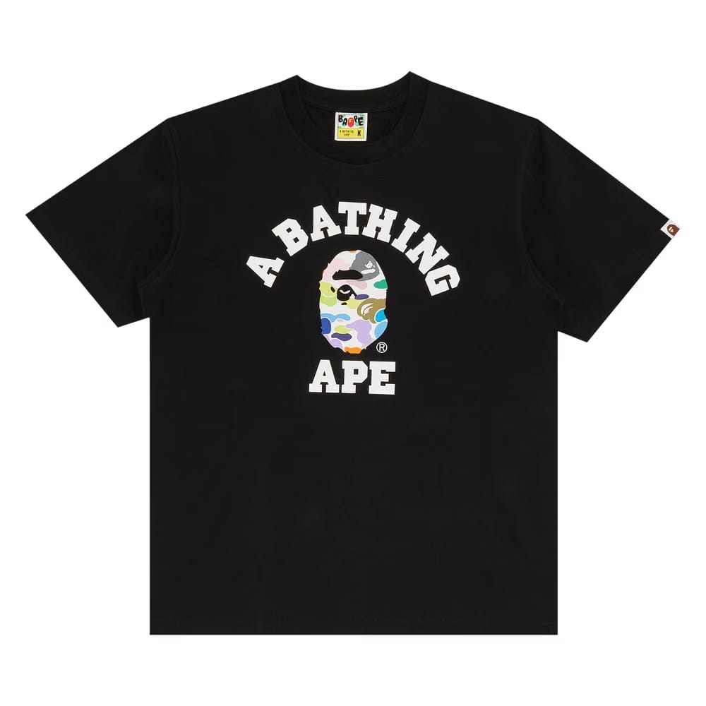BAPE Multi Camo College T-Shirt Black/Multicolor
