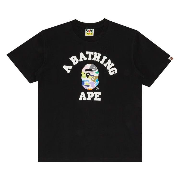BAPE Multi Camo College T-Shirt Black/Multicolor