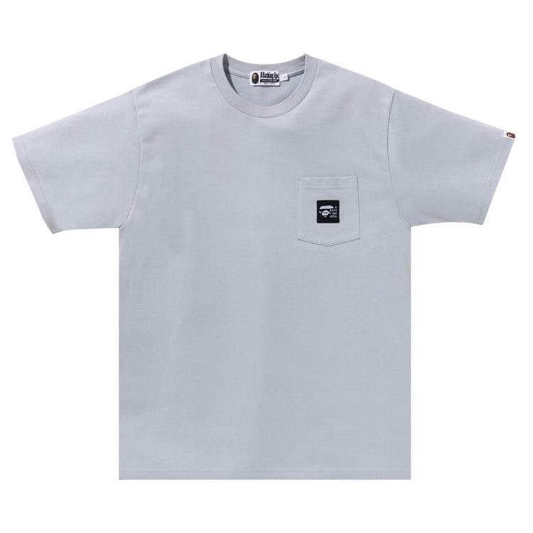 BAPE A Bathing Ape Label Pocket T-Shirt Grey