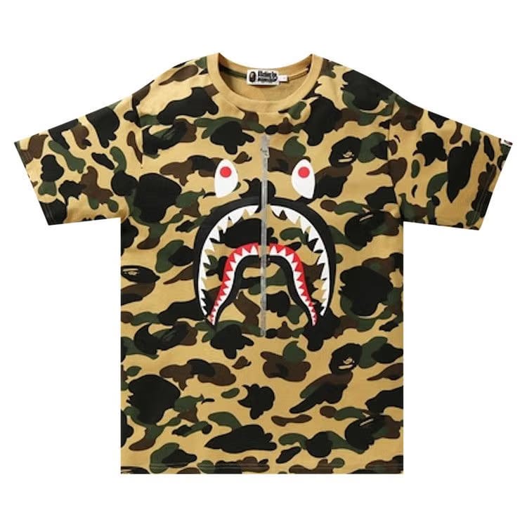 BAPE 1st Camo Shark T-Shirt Yellow