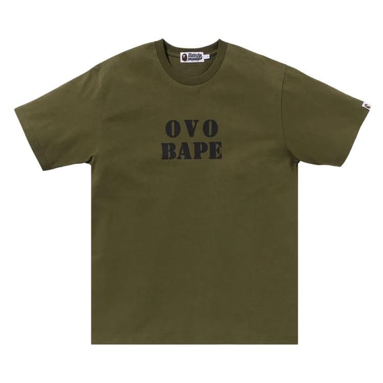 BAPE x OVO Stencil Logo T-Shirt Olive Drab