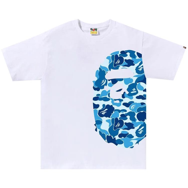 BAPE ABC Camo Side Big Ape Head T-Shirt White/Blue