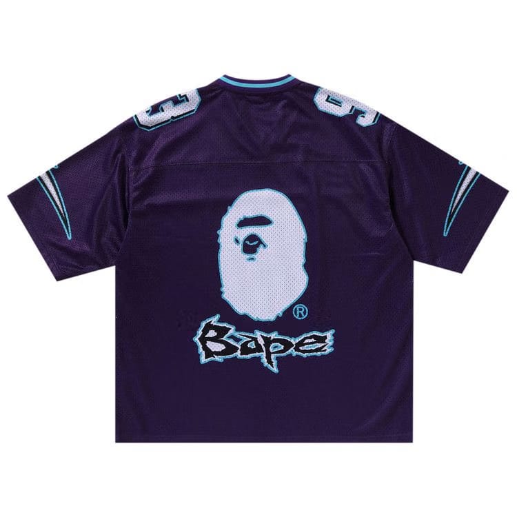 BAPE Football Relaxed Fit T-Shirt Purple