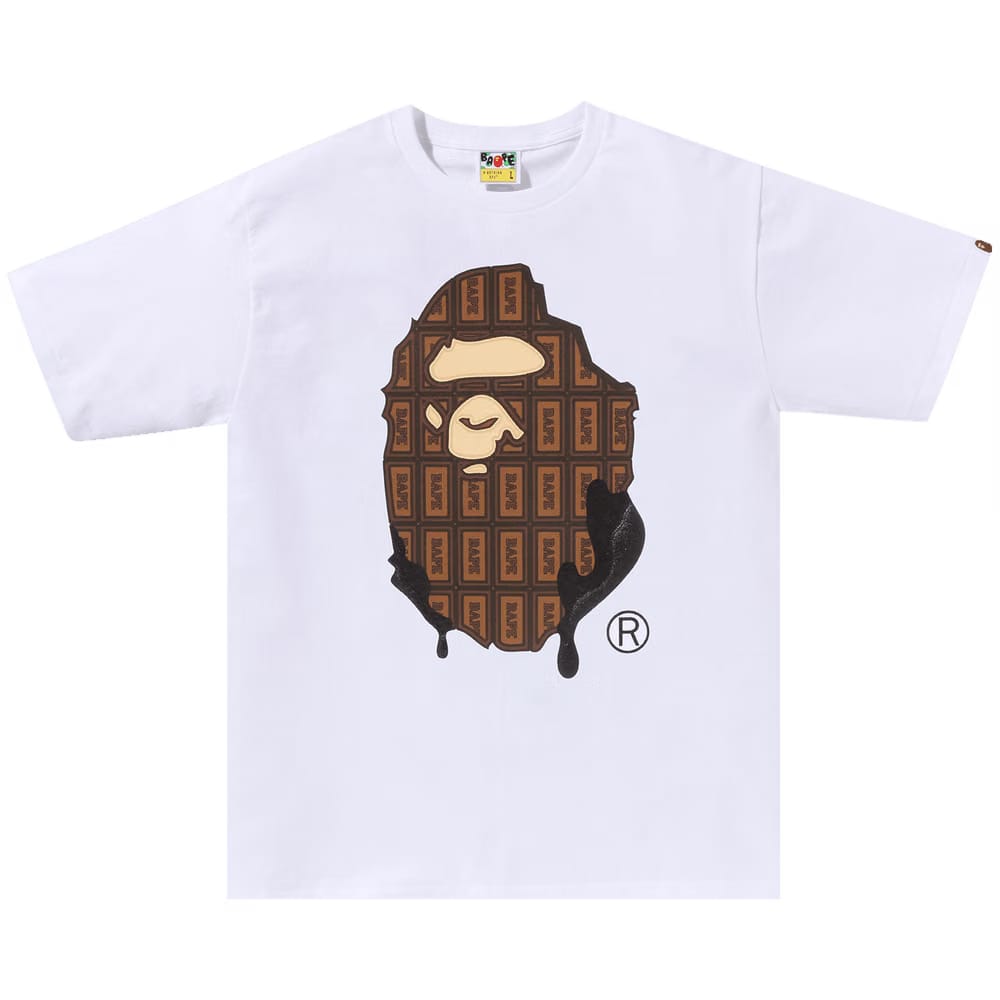 BAPE Valentine Chocolate Ape Head T-Shirt White