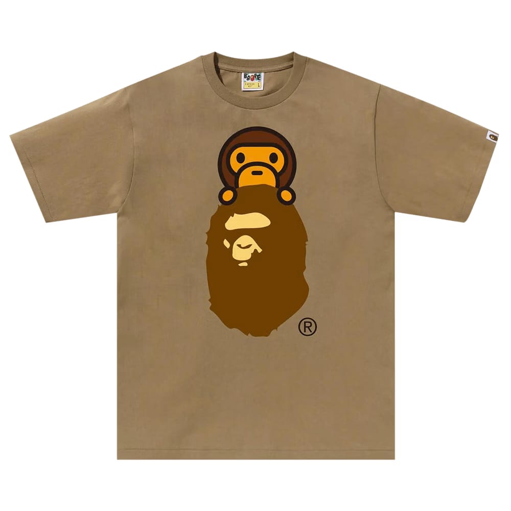 BAPE Milo On Ape Head T-Shirt Beige