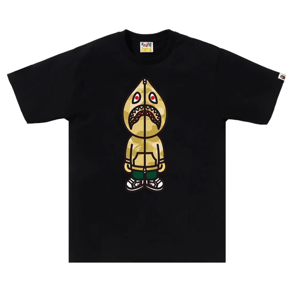 BAPE Color Camo Classic Milo Shark T-Shirt Black/Yellow