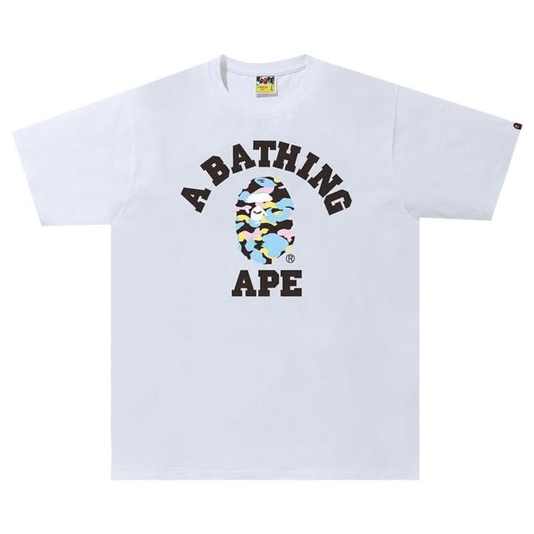 BAPE New Multi Camo College T-Shirt White