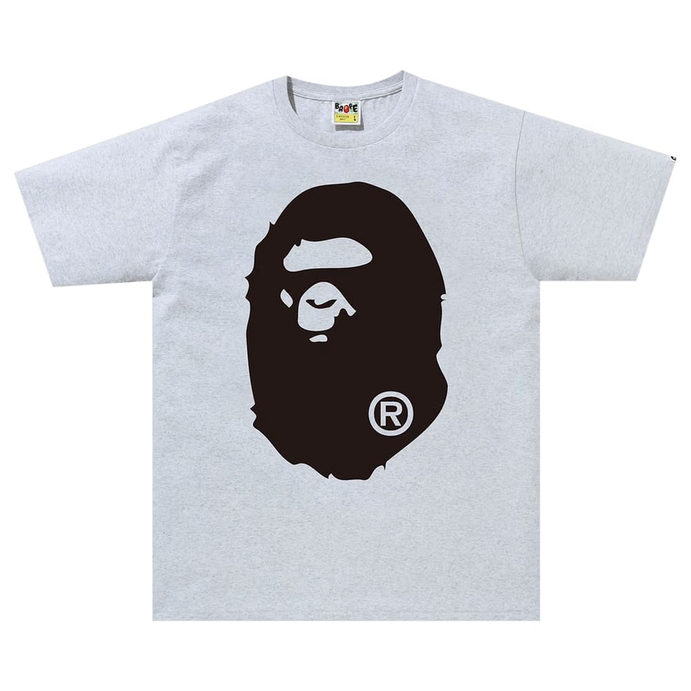 BAPE Bicolor Big Ape Head T-Shirt Gray