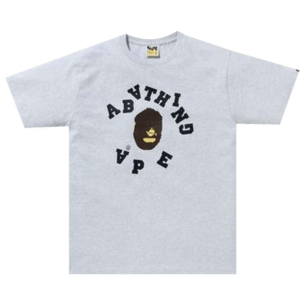 BAPE Broken College T-Shirt Gray