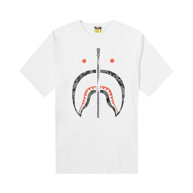 BAPE Space Camo Shark T-Shirt White