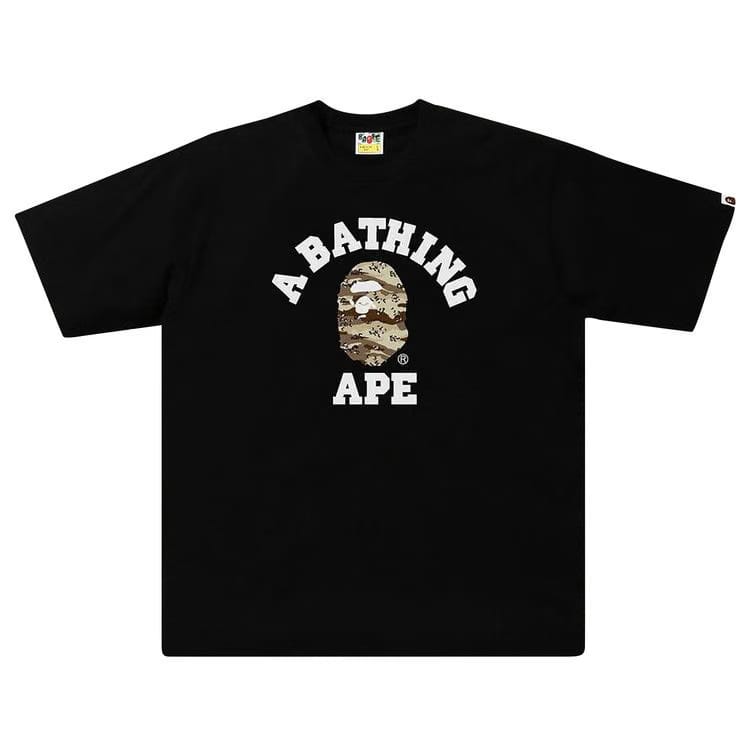 BAPE Desert Camo College Relaxed T-Shirt Black/Beige