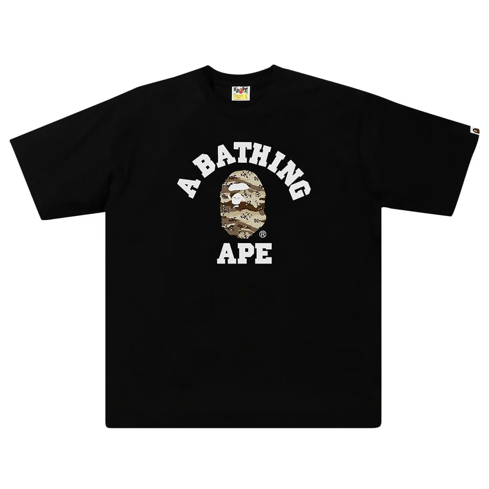 BAPE Desert Camo College Relaxed T-Shirt Black/Beige