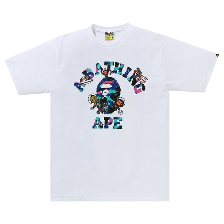 BAPE x Kid Cudi College Moon Man T-Shirt White