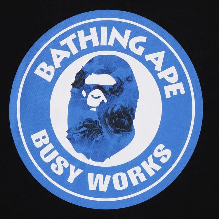 BAPE Floral Solid Camo Busy Works Relaxed Fit T-Shirt Black