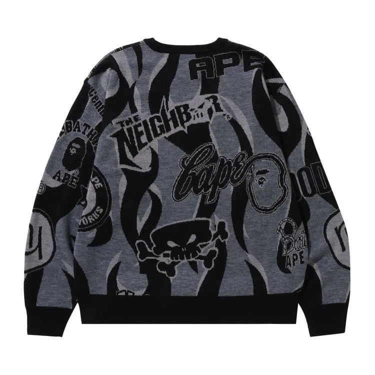 BAPE x Neighborhood Relaxed Fit Knit Black