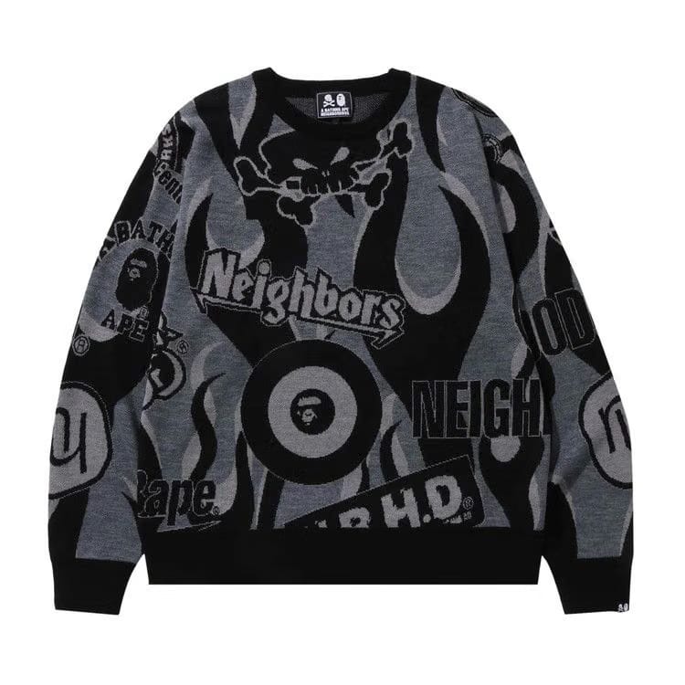 BAPE x Neighborhood Relaxed Fit Knit Black
