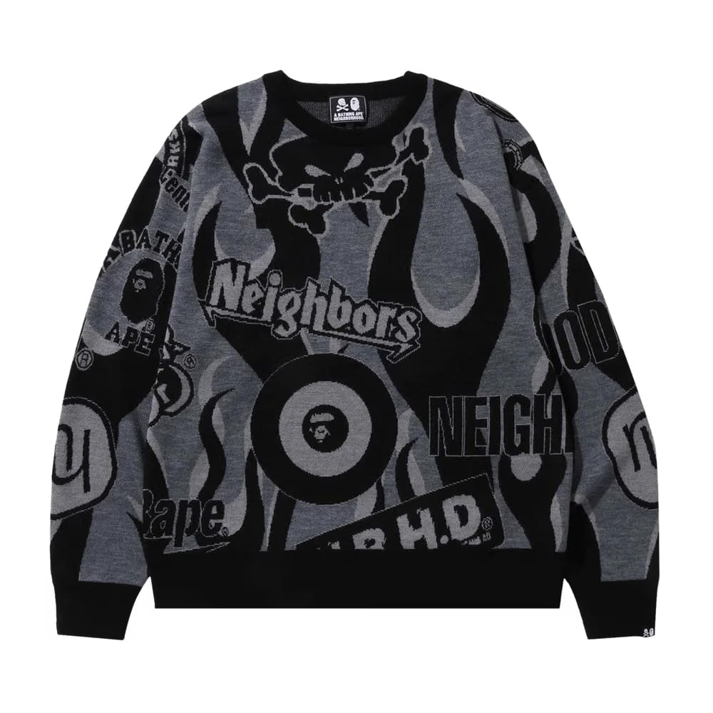 BAPE x Neighborhood Relaxed Fit Knit Black