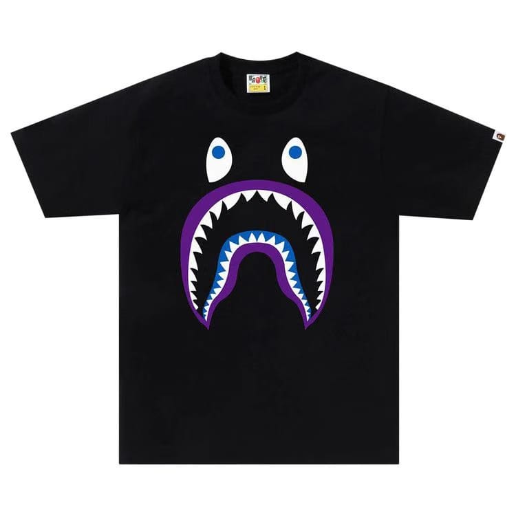 BAPE Colors Shark Ponr T-Shirt Black
