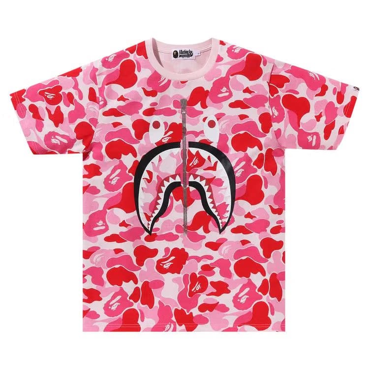 BAPE ABC Camo Shark T-Shirt Pink