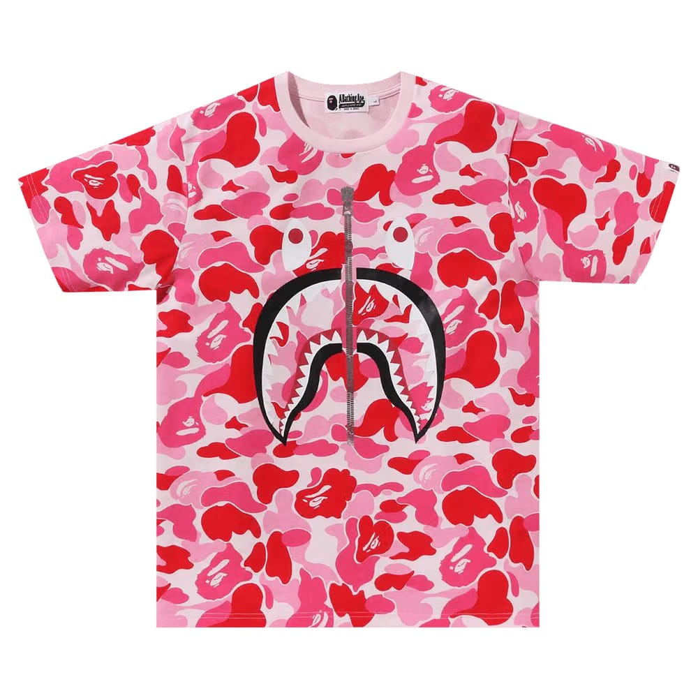 BAPE ABC Camo Shark T-Shirt Pink