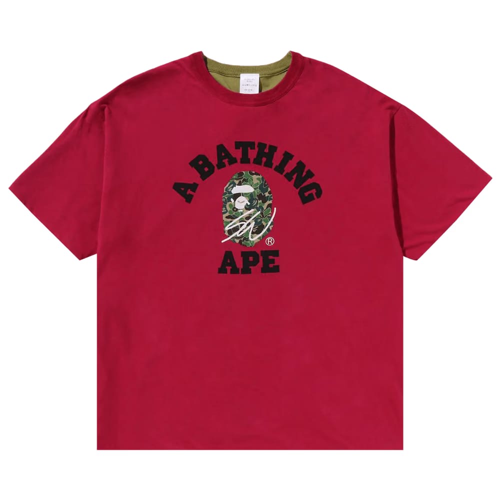 BAPE x Sean Wotherspoon Reversible T-Shirt Burgundy