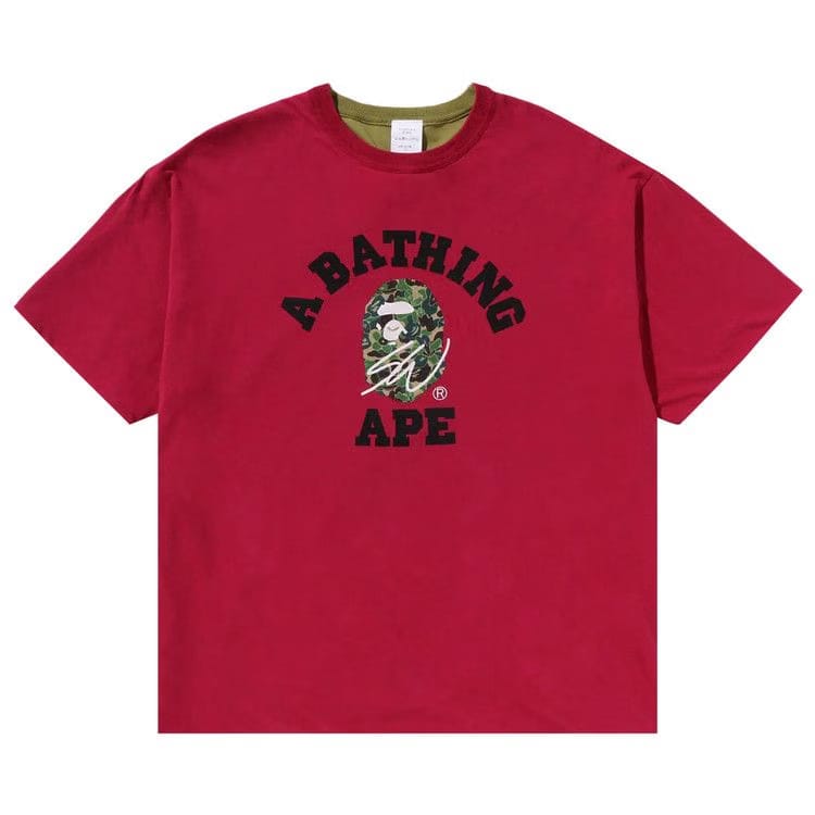 BAPE x Sean Wotherspoon Reversible T-Shirt Burgundy
