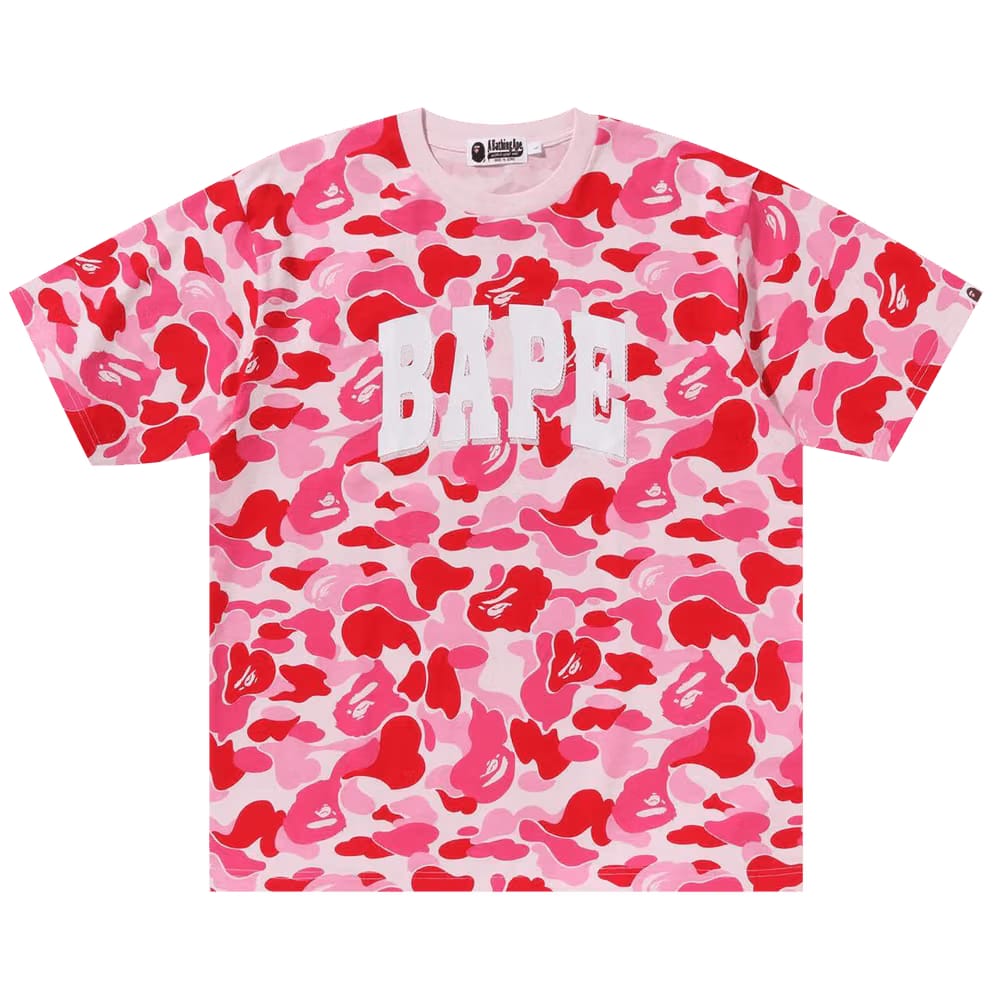 BAPE ABC Camo Relaxed Fit Logo T-Shirt Pink