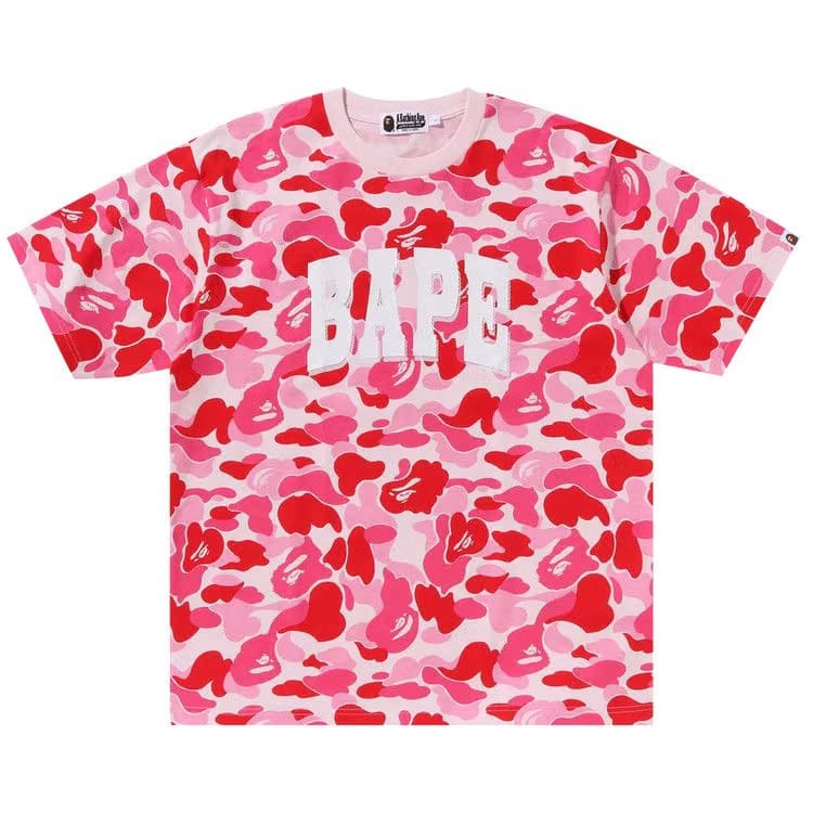 BAPE ABC Camo Relaxed Fit Logo T-Shirt Pink