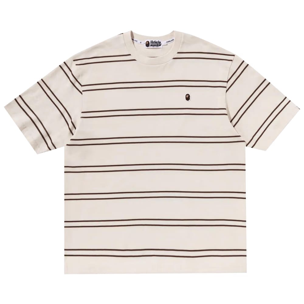 BAPE Ape Head One Point Hoop Relaxed Fit T-Shirt Ivory
