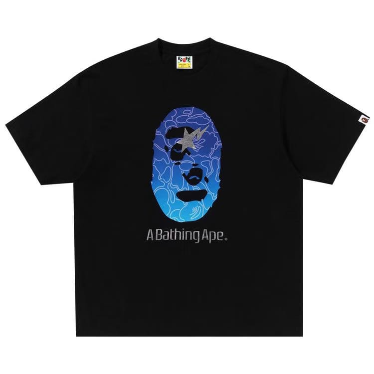 BAPE Line Camo Ape Head Relaxed Fit T-Shirt Black