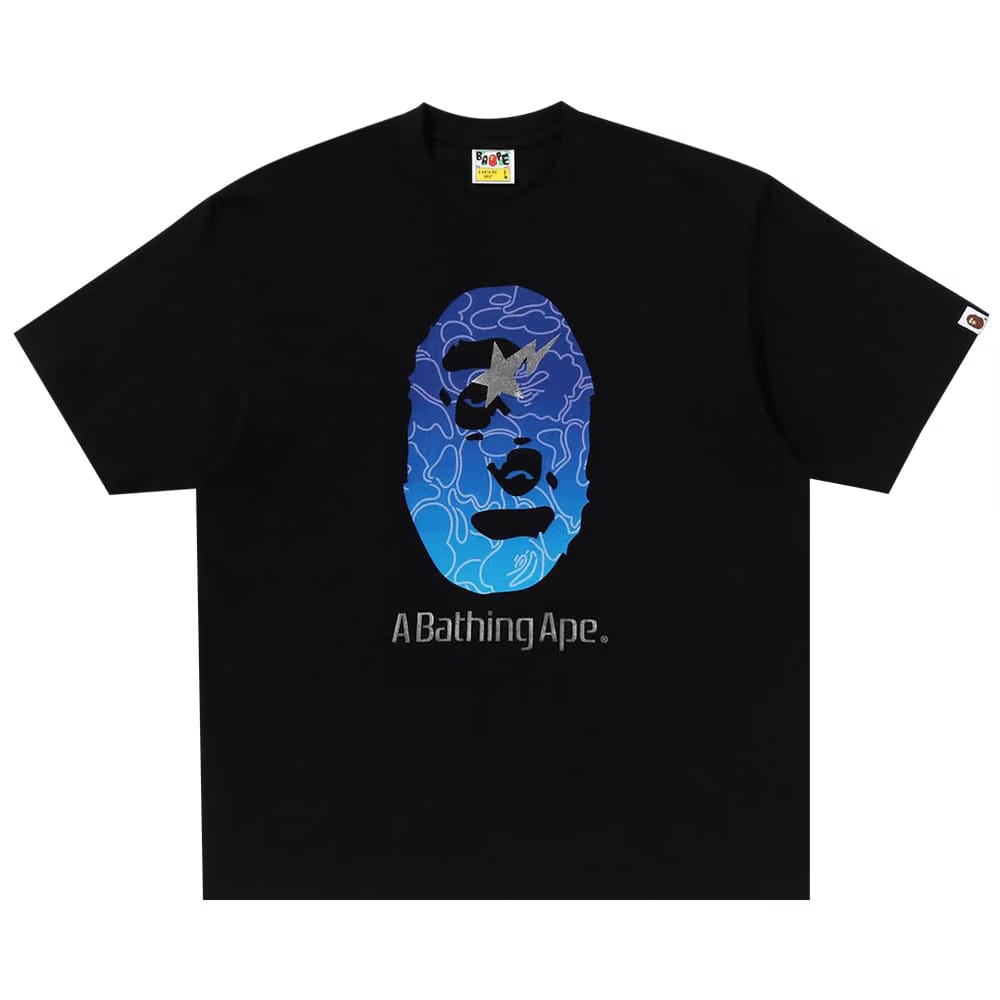 BAPE Line Camo Ape Head Relaxed Fit T-Shirt Black